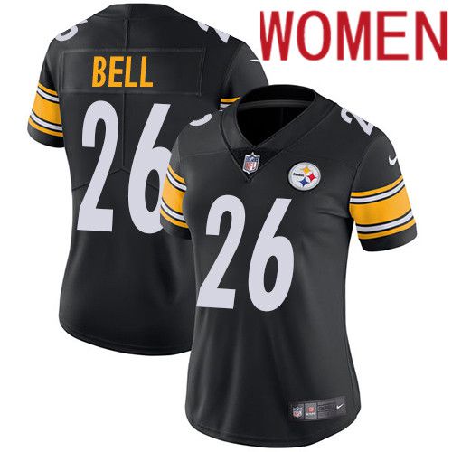 Women Pittsburgh Steelers #26 LeVeon Bell Nike Black Vapor Limited NFL Jersey->women nfl jersey->Women Jersey